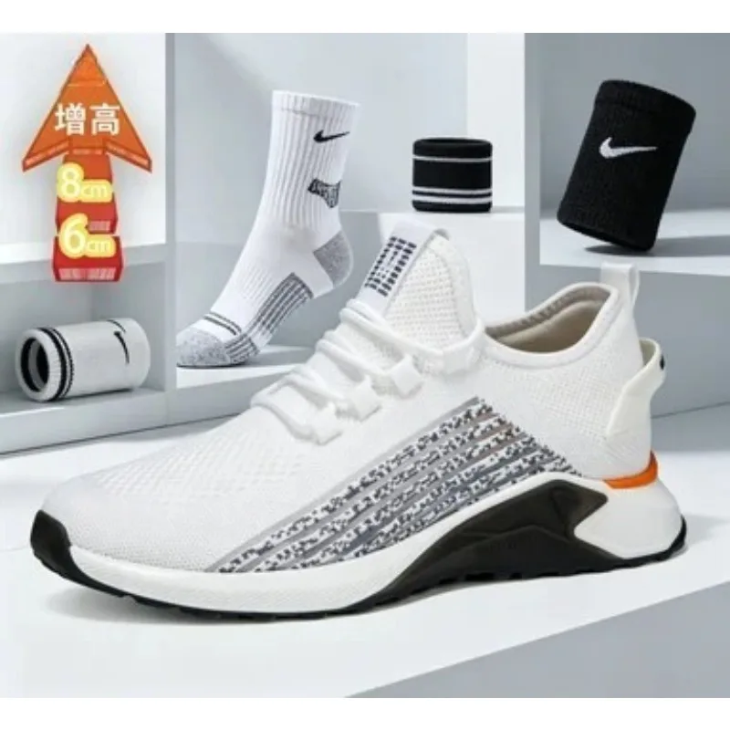 Men's round Toe Mesh Upper Slip-On Casual Shoes Invisible Heightening 8CM Flat Heel Sport Single Shoes Breathable Comfortable
Men's round Toe Mesh Upper Slip-On Casual Shoes Invisible Heightening 8CM Flat Heel Sport Single Shoes Breathable Comfortable