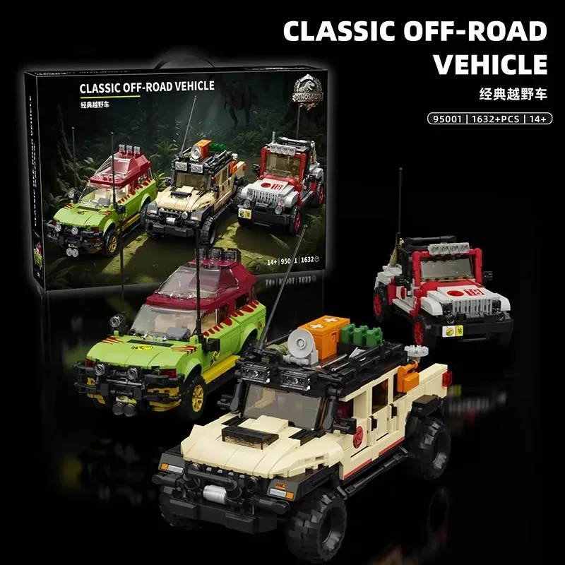 1632pcs Dinosaur-Themed Jurassic Era Construction Building Block Classic Off-Road Vehicle Educational Toy Display Piece Toy Gift
1632pcs Dinosaur-Themed Jurassic Era Construction Building Block Classic Off-Road Vehicle Educational Toy Display Piece Toy Gift