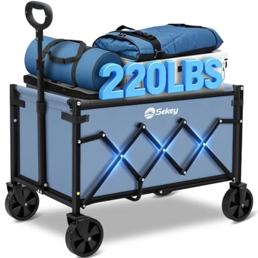 Wagon Cart with Wheels with Capacity, Heavy Duty Wagon Carts Foldable, Lightweight Utility Portable Cart for Grocery, Shopping,
Wagon Cart with Wheels with Capacity, Heavy Duty Wagon Carts Foldable, Lightweight Utility Portable Cart for Grocery, Shopping,