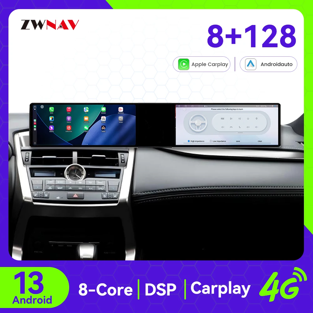 Автомобильный радиоприемник Carplay Android 13 с двойным сенсорным экраном 12,3 дюйма для Lexus NX 200t 300 300h 2015-2018 GPS-навигация Android Android головное устройство
Автомобильный радиоприемник Carplay Android 13 с двойным сенсорным экраном 12,3 дюйма для Lexus NX 200t 300 300h 2015-2018 GPS-навигация Android Android головное устройство