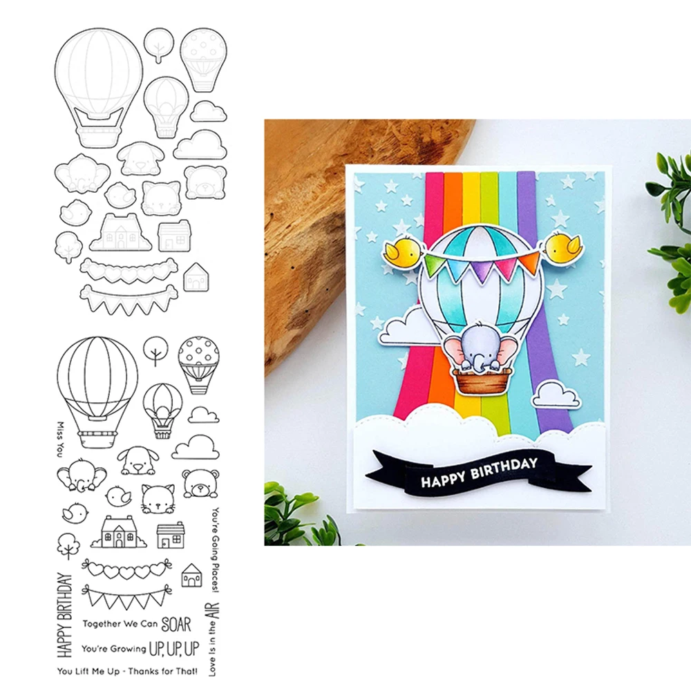 Hot Air Balloon Critter Head Cutting Dies Up in the Air Stamp for DIY Scrapbooking Decoration Paper Craft Album Card Making
Hot Air Balloon Critter Head Cutting Dies Up in the Air Stamp for DIY Scrapbooking Decoration Paper Craft Album Card Making