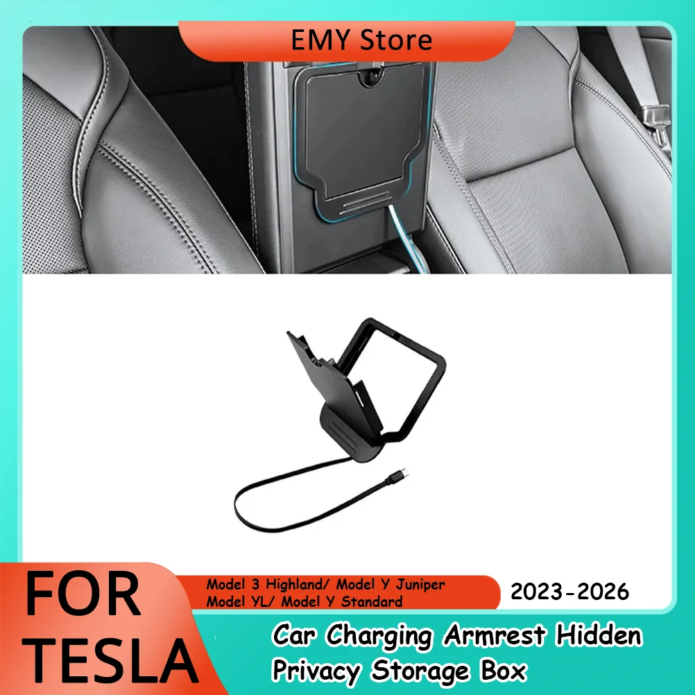 ABS Car Center Console Armrest Storage Box Privacy Hidden Organizer Tray Cover For Tesla Model 3 Highland /Y Juniper/YL 2026
ABS Car Center Console Armrest Storage Box Privacy Hidden Organizer Tray Cover For Tesla Model 3 Highland /Y Juniper/YL 2026