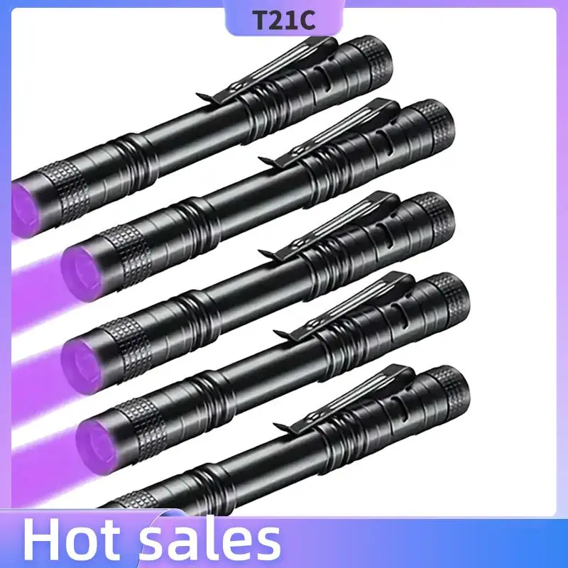 Purple Light Mini Flashlight Gift Light Aluminum Alloy Flashlight Portable Strong Light Dry Battery Pen Clip Light
Purple Light Mini Flashlight Gift Light Aluminum Alloy Flashlight Portable Strong Light Dry Battery Pen Clip Light