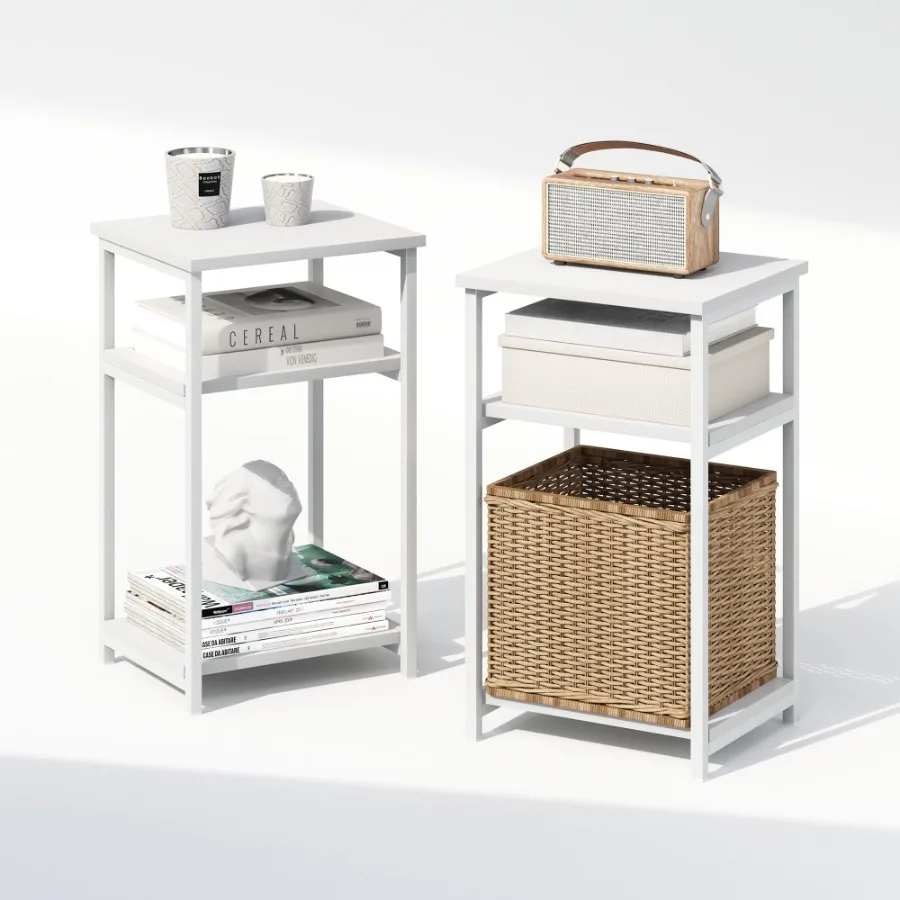 SIMPLISTIC Night Stand Set of 2 3-Tier Open Shelf Design Nightstand with Metal Frame Bedside Table End Table Side Table for Bed
SIMPLISTIC Night Stand Set of 2 3-Tier Open Shelf Design Nightstand with Metal Frame Bedside Table End Table Side Table for Bed