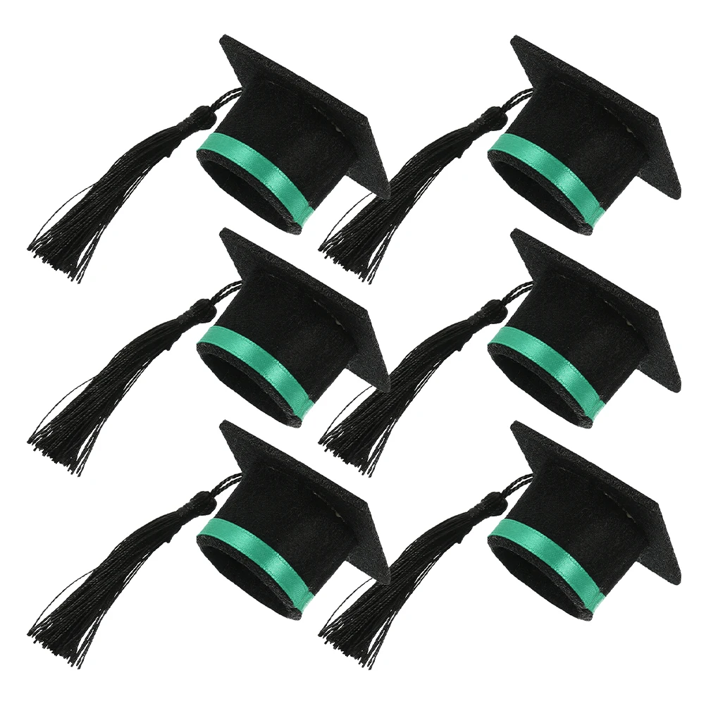 6pcs Graduation Cap Mini Doctor Hat Decoration Green Ribbon Beverage Bottle Caps Funny Stopper Mini Tassel Design Party
6pcs Graduation Cap Mini Doctor Hat Decoration Green Ribbon Beverage Bottle Caps Funny Stopper Mini Tassel Design Party