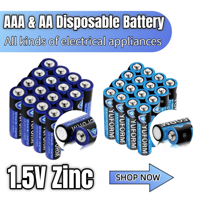 1.5V Carbon Zinc AA AAA Batteries Combo Pack Long Lasting Power for Home Use Toys Clocks Remote Controls wholesale bulk for sale
1.5V Carbon Zinc AA AAA Batteries Combo Pack Long Lasting Power for Home Use Toys Clocks Remote Controls wholesale bulk for sale