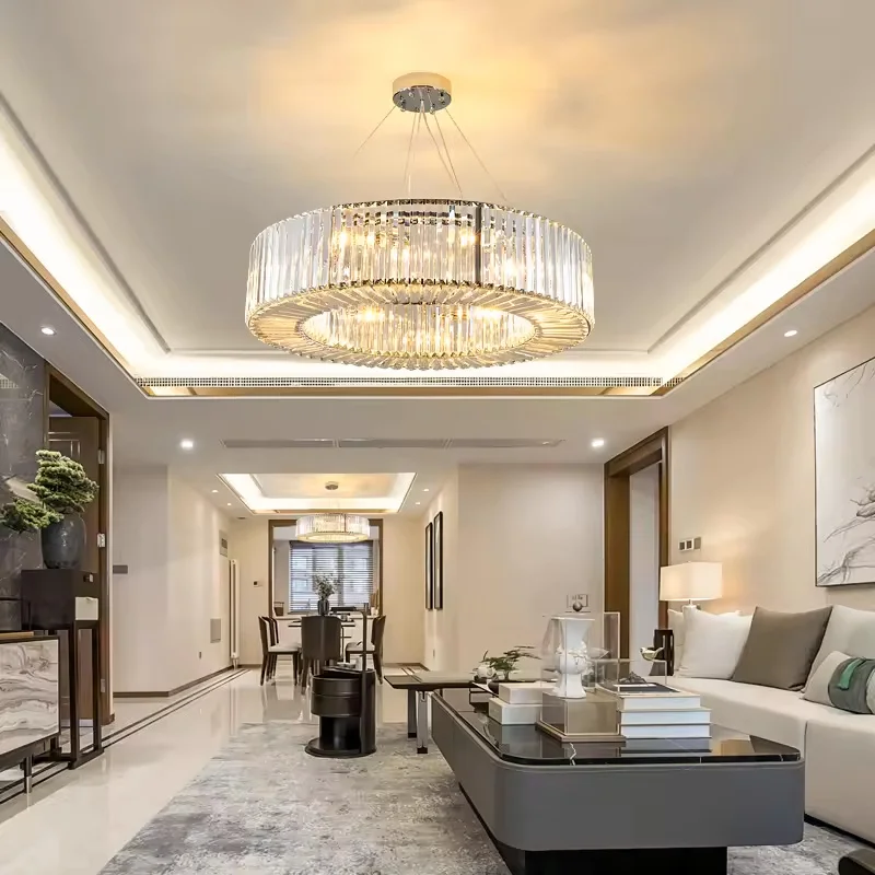 Современная роскошная хрустальная люстра для гостиной, столовой, светодиодный светильник, вестибюль отеля, украшение для дома, спальни, освещение, подвесные светильники
Современная роскошная хрустальная люстра для гостиной, столовой, светодиодный светильник, вестибюль отеля, украшение для дома, спальни, освещение, подвесные светильники