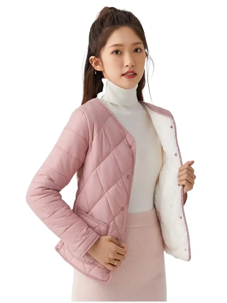 Autumn Winter Women's Basic Versatile Cotton Coat Solid Color Minimalist Lamb Fleece Lined Cotton Coat Brand Windproof Warm Coat
Autumn Winter Women's Basic Versatile Cotton Coat Solid Color Minimalist Lamb Fleece Lined Cotton Coat Brand Windproof Warm Coat
