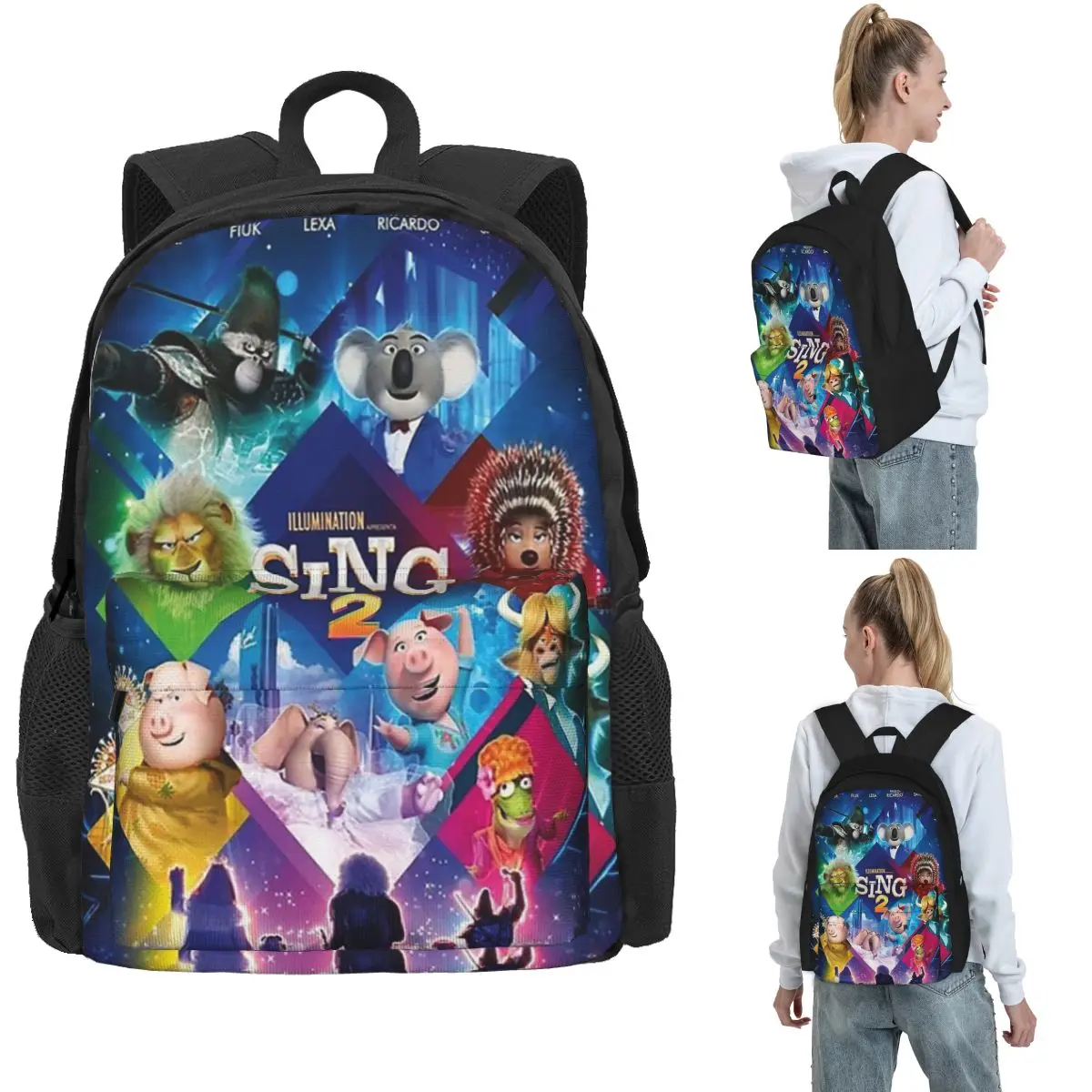 Рюкзаки Movie Sing 2, сумка для книг для мальчиков и девочек, школьные сумки большой емкости для студентов, рюкзак для ноутбука, сумка на плечо
Рюкзаки Movie Sing 2, сумка для книг для мальчиков и девочек, школьные сумки большой емкости для студентов, рюкзак для ноутбука, сумка на плечо