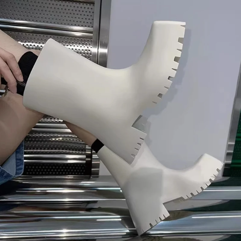 Square Toe Platform Slip-Resistant Waterproof Boots Woman 2026 Slip-On Thick-Soled Rain Boots Women's Trendy Rubber Boots
Square Toe Platform Slip-Resistant Waterproof Boots Woman 2026 Slip-On Thick-Soled Rain Boots Women's Trendy Rubber Boots