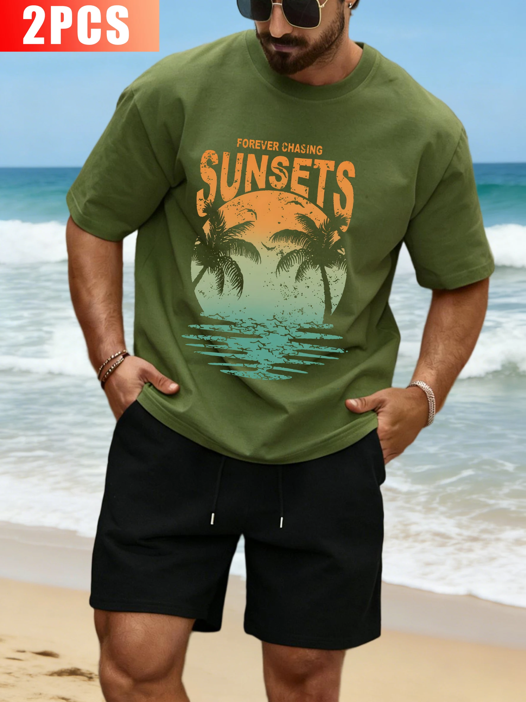 Forever Chasing Sunsets Design Men Sportsuit Cotton Fashion Tee Drawstring Casual Pants Summer Retro Loose Unisex Streetsuit
Forever Chasing Sunsets Design Men Sportsuit Cotton Fashion Tee Drawstring Casual Pants Summer Retro Loose Unisex Streetsuit