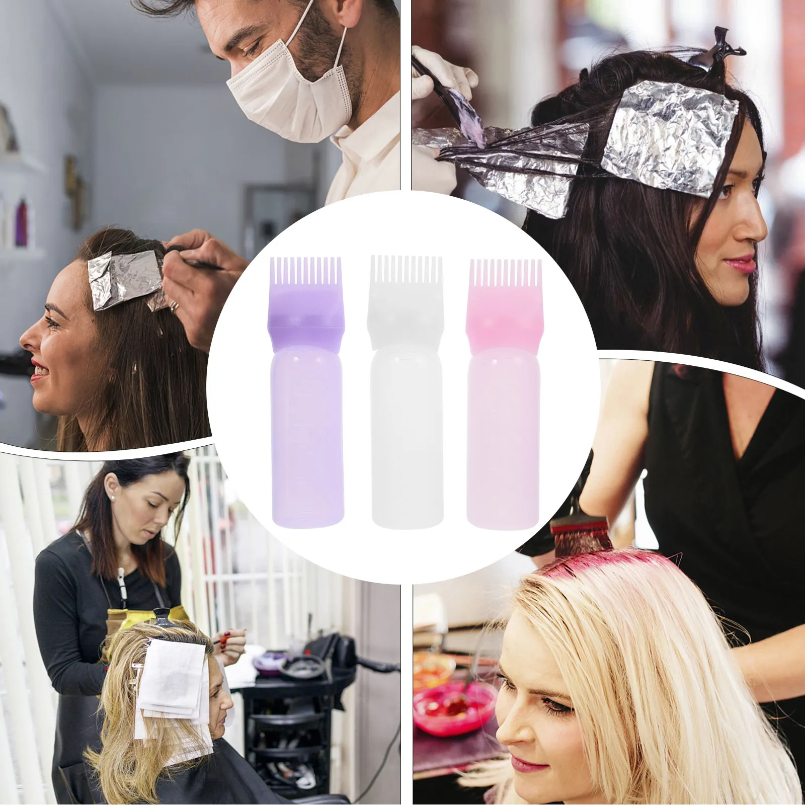 3Pcs Hair Dye Bottle Applicator Comb Even Distribution Direct Root Hair Coloring Scalp Treatment Salon Use
3Pcs Hair Dye Bottle Applicator Comb Even Distribution Direct Root Hair Coloring Scalp Treatment Salon Use