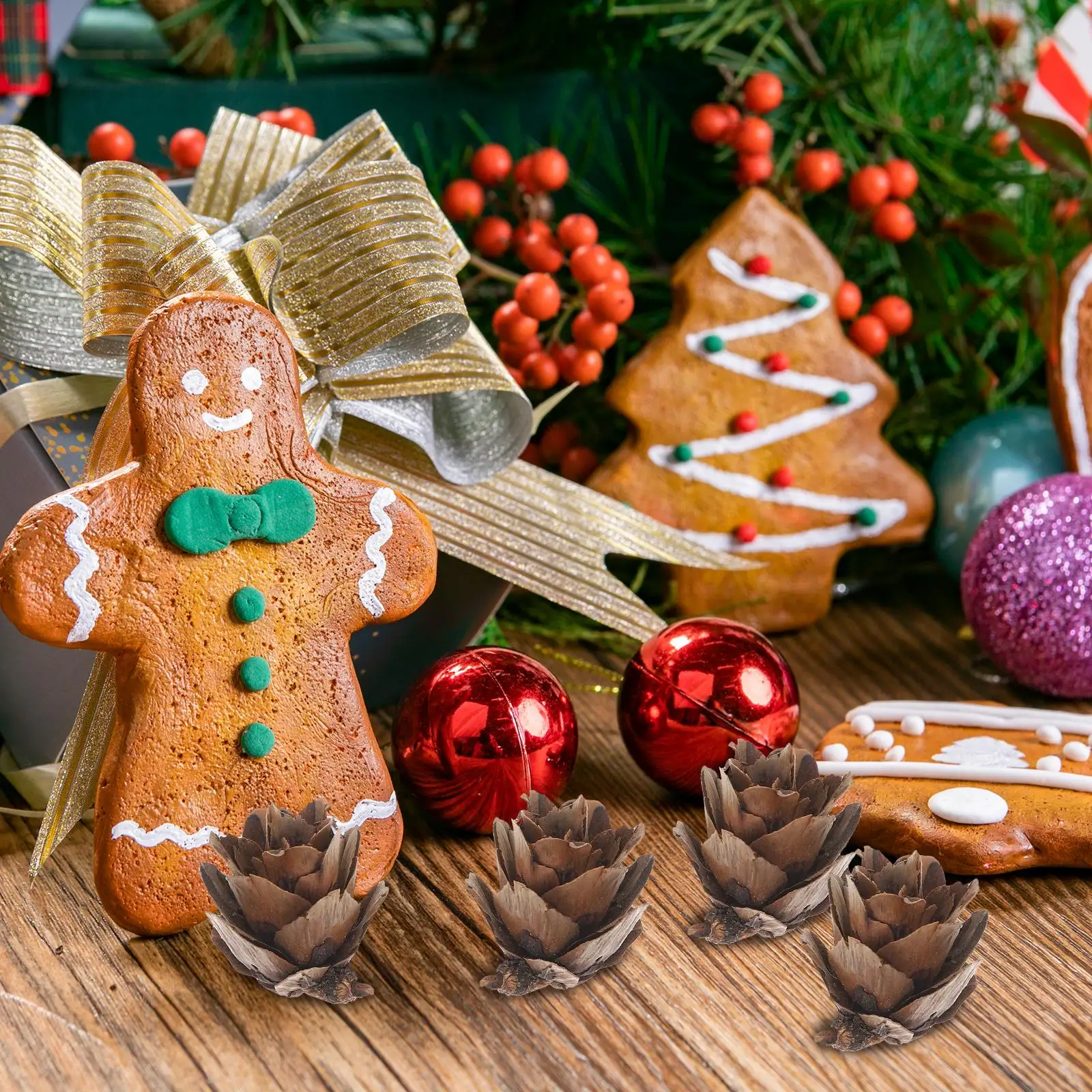 100pcs Mini Pine Cone Decorations 1 2CM Artificial Christmas Tree naments Photo Props Home Office Store Wedding Favors
100pcs Mini Pine Cone Decorations 1 2CM Artificial Christmas Tree naments Photo Props Home Office Store Wedding Favors
