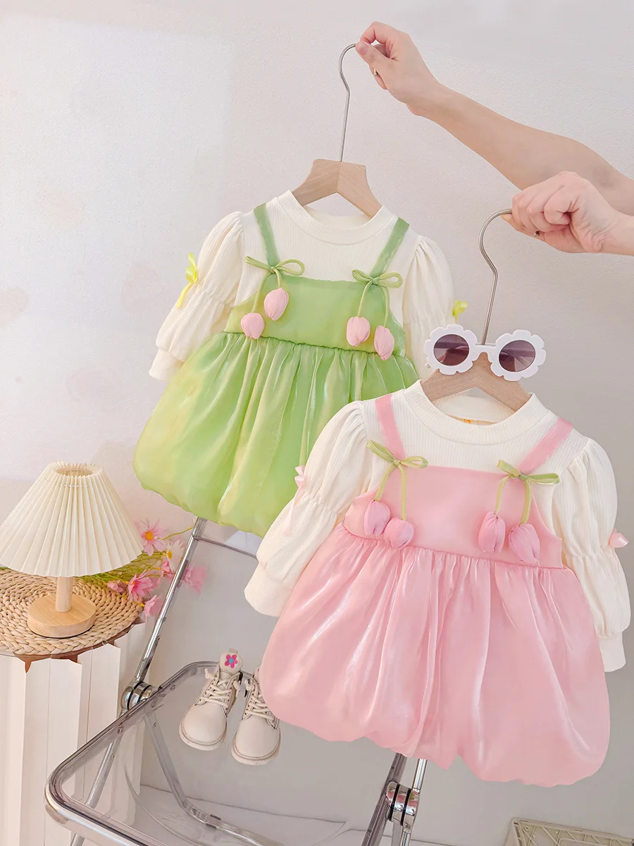 0-2 Years Baby Girl Dress Bubble Sleeves Bow Detail Sweet Gauze Dress for Autumn Girl Princess Party Dress
0-2 Years Baby Girl Dress Bubble Sleeves Bow Detail Sweet Gauze Dress for Autumn Girl Princess Party Dress