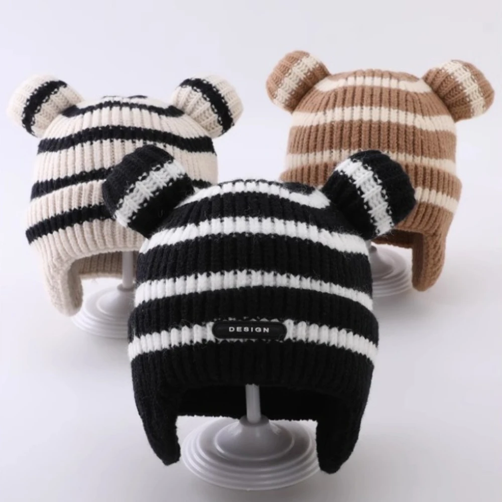 Детская вязаная шапка, зимние наушники в полоску с котом, мягкая, теплая ветровка, шапка для отдыха, товары для малышей, унисекс, подарок на день рождения
Детская вязаная шапка, зимние наушники в полоску с котом, мягкая, теплая ветровка, шапка для отдыха, товары для малышей, унисекс, подарок на день рождения