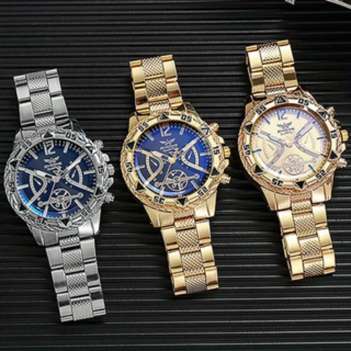 5pc-Business trend fashion men's quartz watch suit is suitable for everyday clothes and the perfect gift for friends or fathers.
5pc-Business trend fashion men's quartz watch suit is suitable for everyday clothes and the perfect gift for friends or fathers.