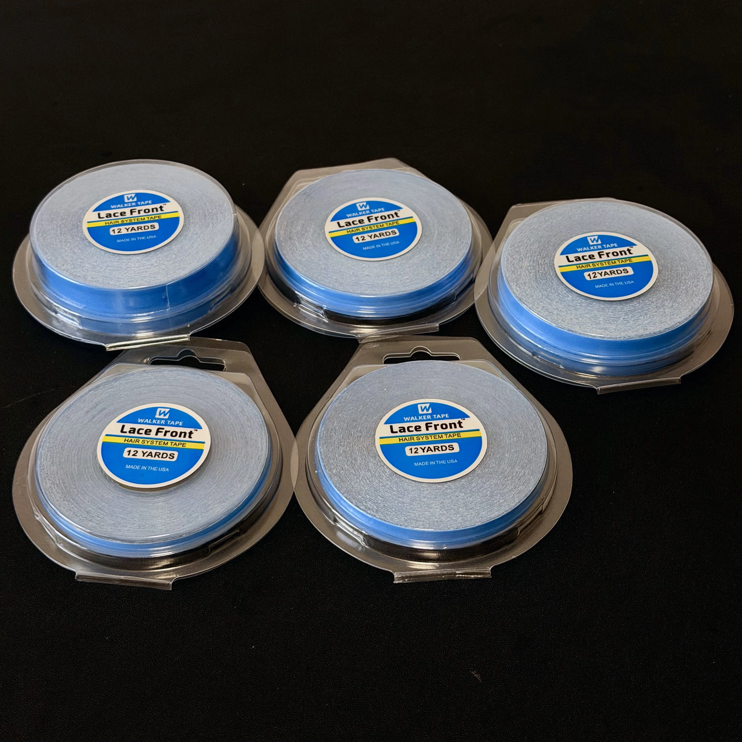 Walker Tape Lace Front Blue Hair System Tape 12 Yards 5 Sizes 0.8/1.0/1.27/2/2.54cm Blister Packaged for Wig Toupee
Walker Tape Lace Front Blue Hair System Tape 12 Yards 5 Sizes 0.8/1.0/1.27/2/2.54cm Blister Packaged for Wig Toupee