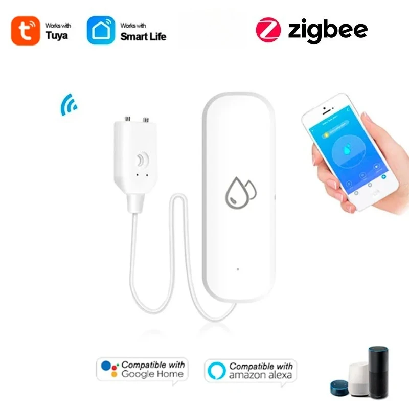 Tuya ZigBee Water Sensor Leakage Alarm Flood Leak Detector Smart Home APP Remote Control Smart Home Security Protection
Tuya ZigBee Water Sensor Leakage Alarm Flood Leak Detector Smart Home APP Remote Control Smart Home Security Protection