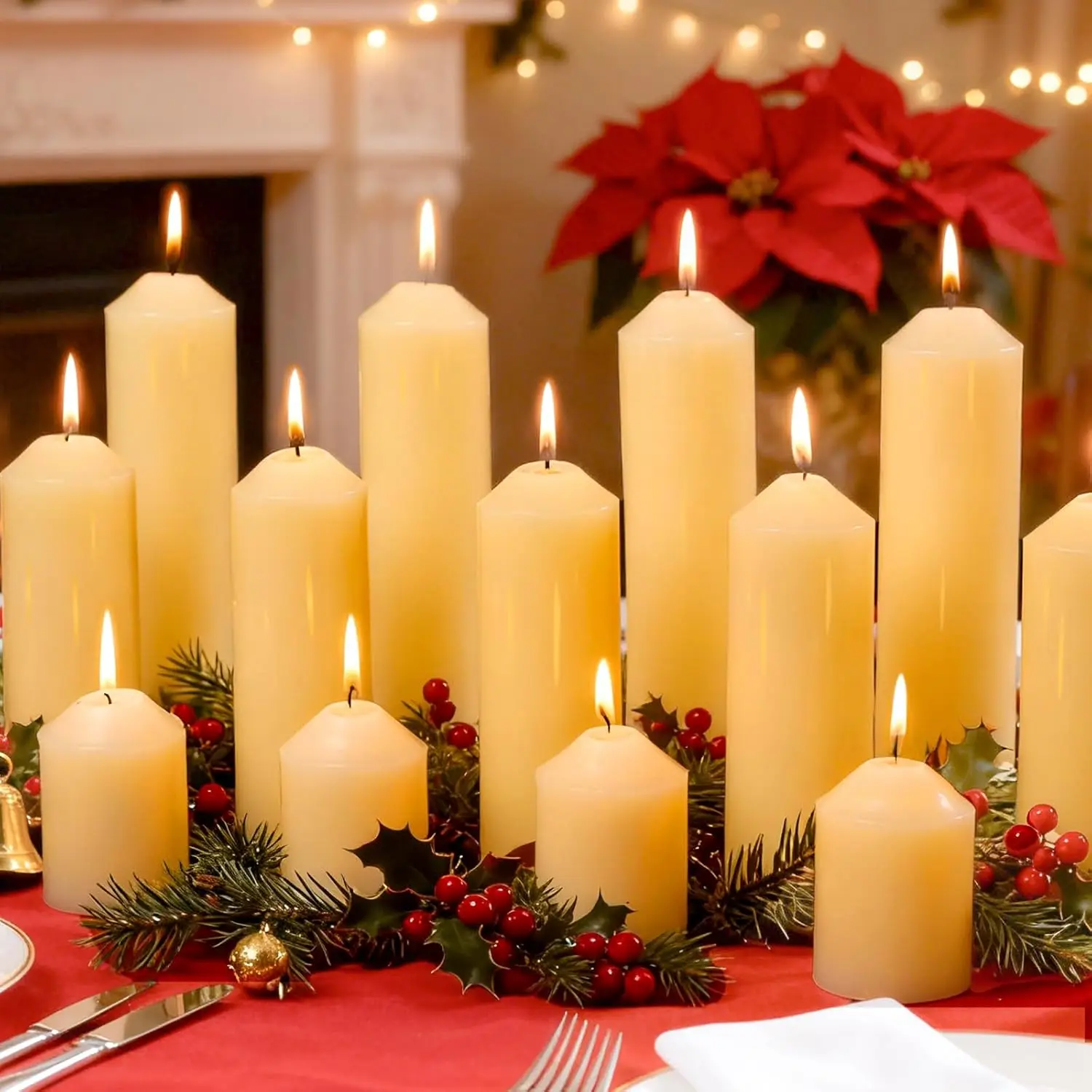 12 Pcs Ivory White Pillar Candles Bulk,2x3 2x6 2x8 Inch-4 Each Size,Large Christmas Pillar Candles
12 Pcs Ivory White Pillar Candles Bulk,2x3 2x6 2x8 Inch-4 Each Size,Large Christmas Pillar Candles