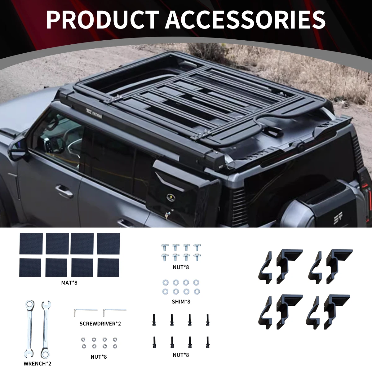 Factory Hot Selling Suitable for Jietu Traveler's Roof Platform Luggage Rack Side Backpack Climbing Ladder Mecha Net
Factory Hot Selling Suitable for Jietu Traveler's Roof Platform Luggage Rack Side Backpack Climbing Ladder Mecha Net