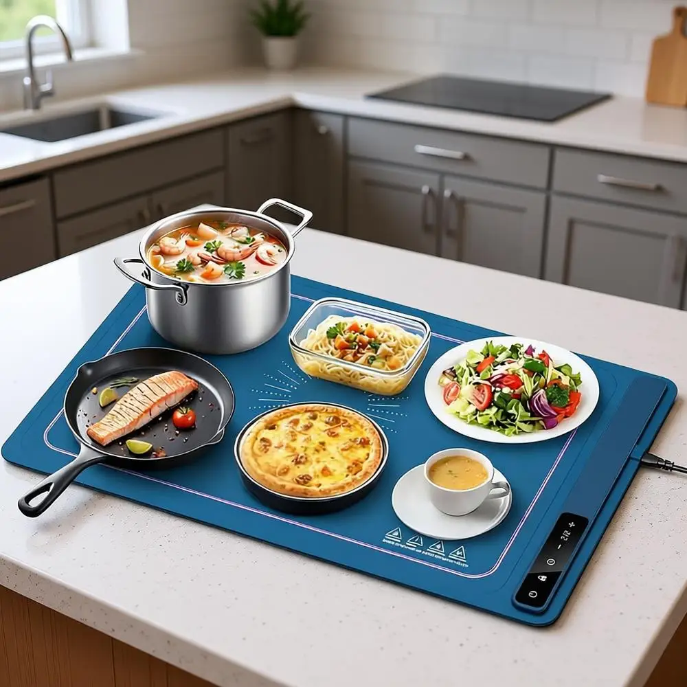 Silicone Electric Warming Mat with 7 Temperatures, Quick Heat, Thermochromic Line, Child Lock Ideal for Parties
Silicone Electric Warming Mat with 7 Temperatures, Quick Heat, Thermochromic Line, Child Lock Ideal for Parties