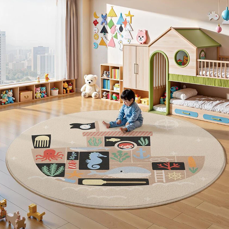 New Child Room Round Carpet Cartoon Kid Room Play Area Rug Decor Soft Living Room Carpet Anti-skid Study Chair Floor Rug Decor
New Child Room Round Carpet Cartoon Kid Room Play Area Rug Decor Soft Living Room Carpet Anti-skid Study Chair Floor Rug Decor