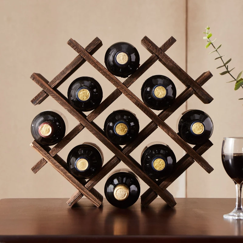 Japanese Solid Wood Diamond Wine Rack Desktop Bottle Storage Holder Home Bar Decor Household Wine Organizer Ornament
Japanese Solid Wood Diamond Wine Rack Desktop Bottle Storage Holder Home Bar Decor Household Wine Organizer Ornament