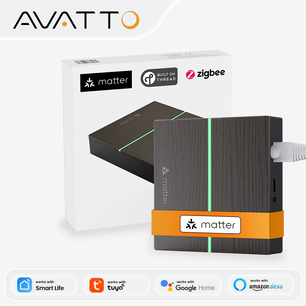 AVATTO ZigBee Smart Wired Gateway Hub,Matter Smart Home Bridge Remote Controller For Tuya,HomeKit,Siri,Google Home,Alexa
AVATTO ZigBee Smart Wired Gateway Hub,Matter Smart Home Bridge Remote Controller For Tuya,HomeKit,Siri,Google Home,Alexa