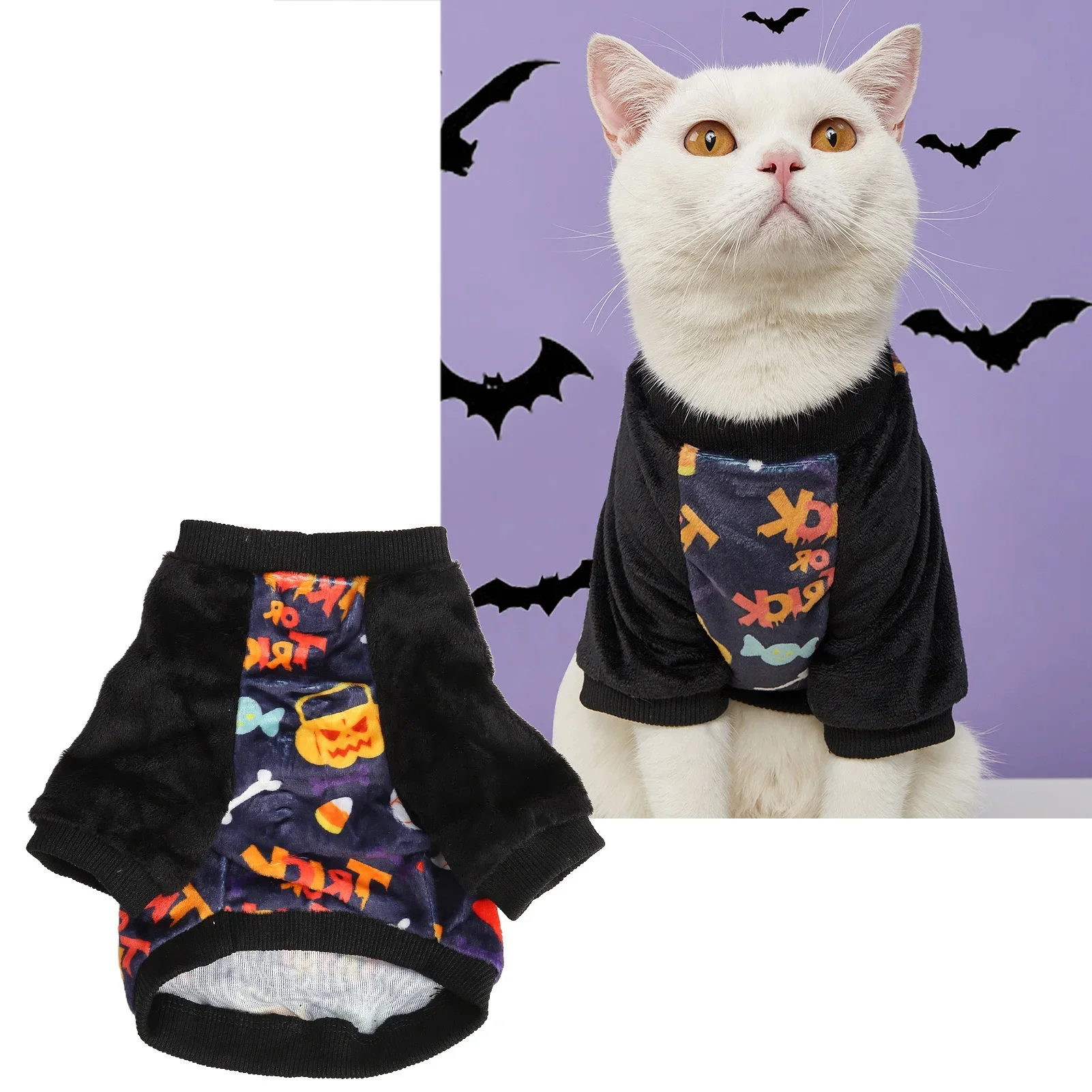 Halloween Dog Shirt Soft Plush Interesting Pumpkin Pattern Strong Elasticity Halloween Dog Apparel For Party Travel
Halloween Dog Shirt Soft Plush Interesting Pumpkin Pattern Strong Elasticity Halloween Dog Apparel For Party Travel