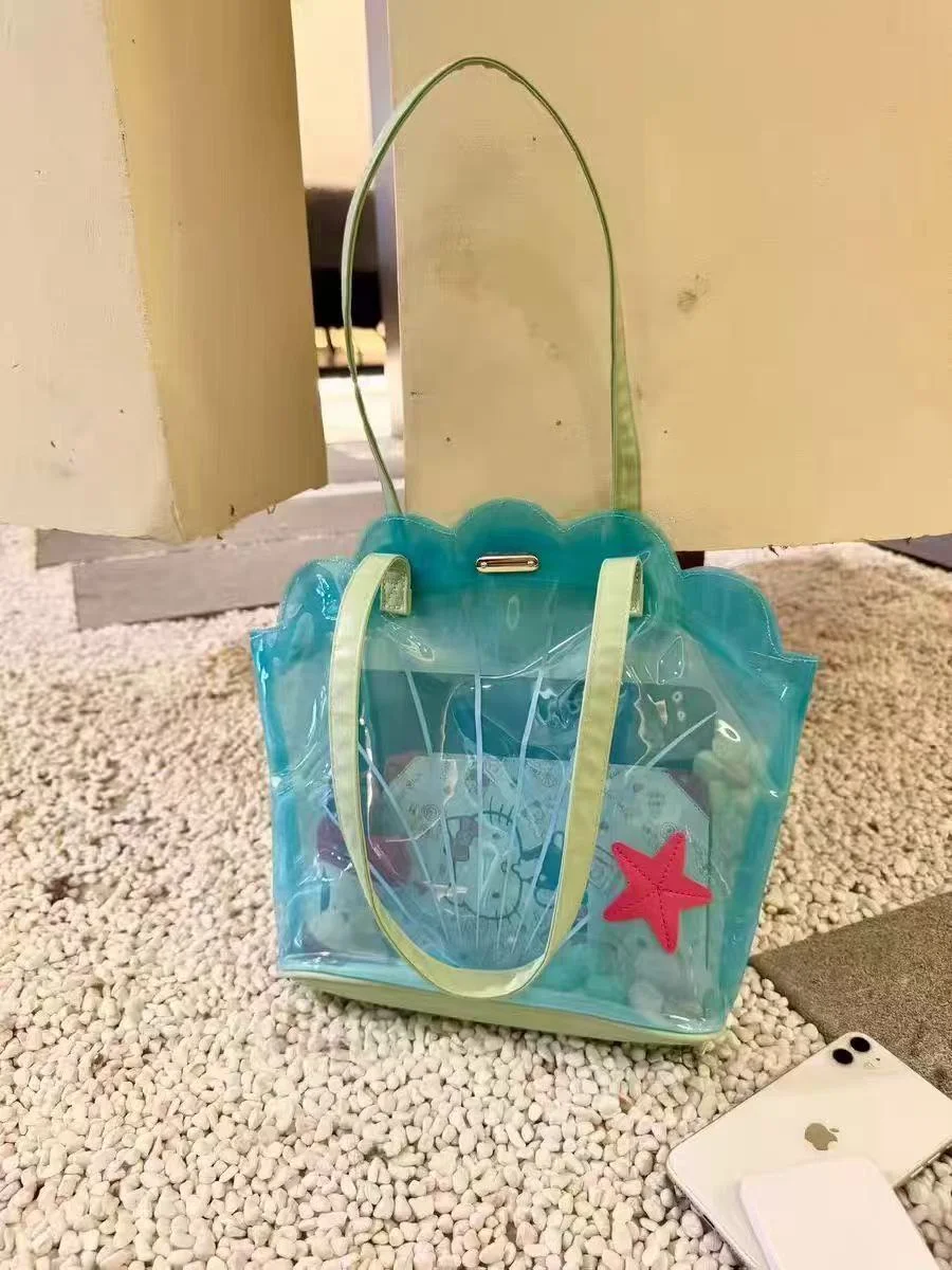 Highly attractive, transparent, cute girl's travel handbag, shell shoulder bag, new summer model, niche ins style
Highly attractive, transparent, cute girl's travel handbag, shell shoulder bag, new summer model, niche ins style