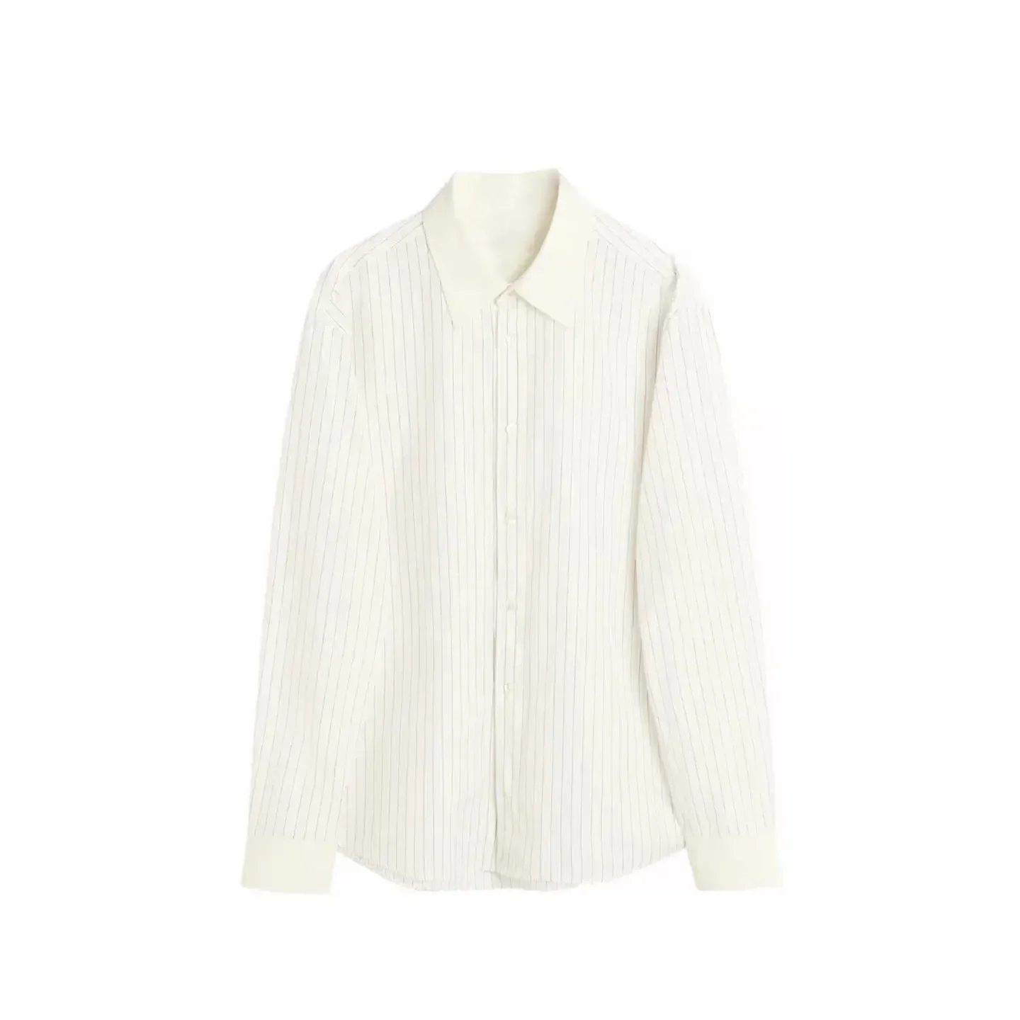 Fading stripe embroidered shirt casual loose shirt
Fading stripe embroidered shirt casual loose shirt