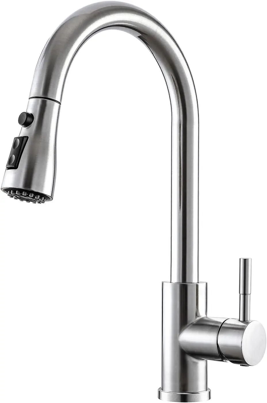 Kitchen Faucet with Pull Down Sprayer Single Hole Brushed Nickel for Farmhouse RV Laundry Outdoor
Kitchen Faucet with Pull Down Sprayer Single Hole Brushed Nickel for Farmhouse RV Laundry Outdoor