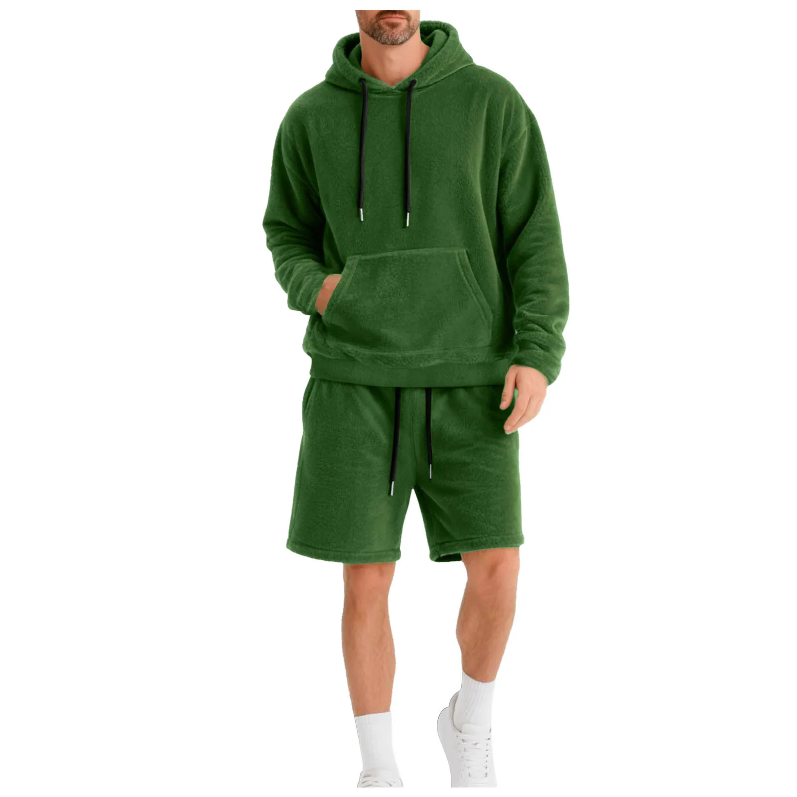 Suite Coats Men's 2 Piece Tracksuit Sets Fleece Fuzzy Hooded Sweatshirt And Shorts Rose for Men Suit
Suite Coats Men's 2 Piece Tracksuit Sets Fleece Fuzzy Hooded Sweatshirt And Shorts Rose for Men Suit