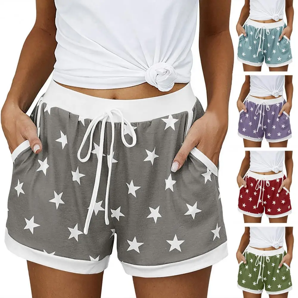 Breathable Summer Shorts Stylish Women's Lounge Shorts with Star Pattern High Waist Pockets Soft Comfy Pajama Pants for Wear
Breathable Summer Shorts Stylish Women's Lounge Shorts with Star Pattern High Waist Pockets Soft Comfy Pajama Pants for Wear