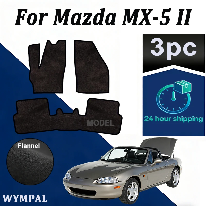 Velour Car velour front mats for Mazda MX-5 II NB convertible (1998-2005) -Black
Velour Car velour front mats for Mazda MX-5 II NB convertible (1998-2005) -Black