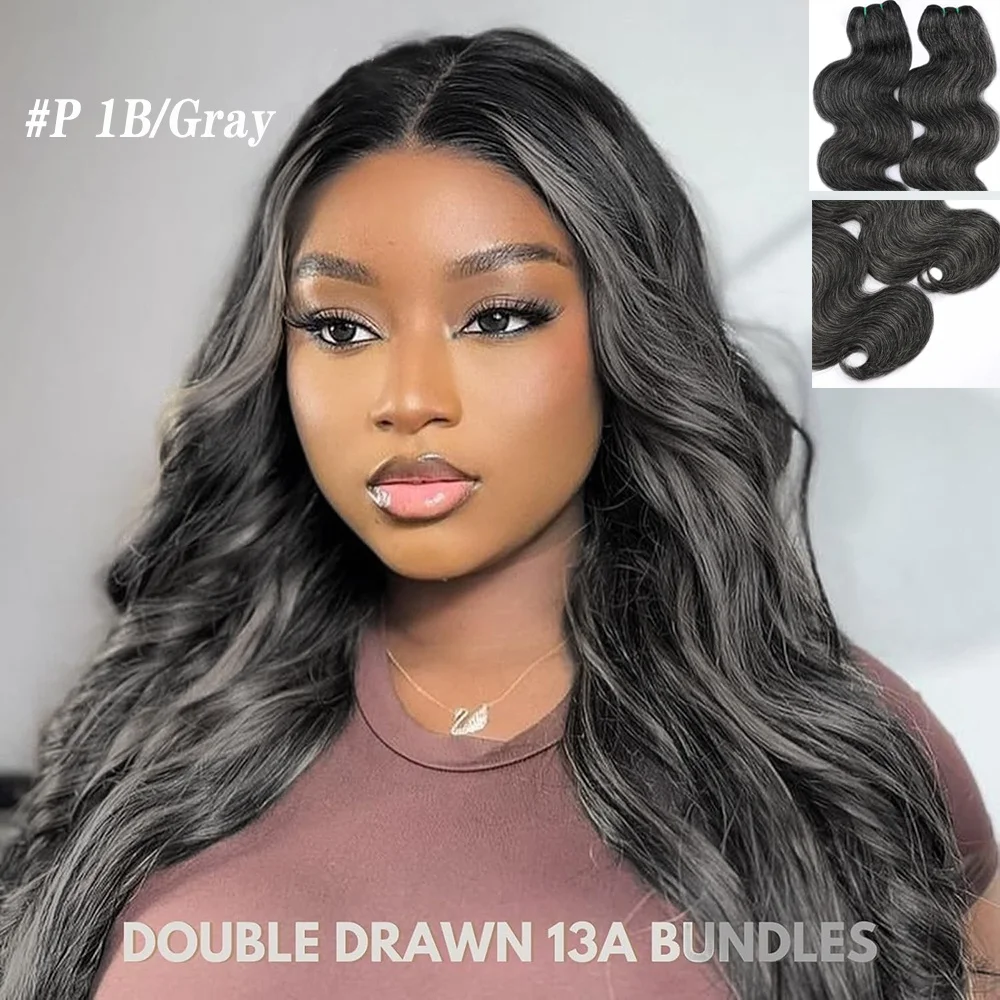 P1B/Gray Salt and Pepper Human Hair Bundles Body Wave Natural Gray-White Human Hair Bundles 100% Unprocessed Virgin Human Hair
P1B/Gray Salt and Pepper Human Hair Bundles Body Wave Natural Gray-White Human Hair Bundles 100% Unprocessed Virgin Human Hair