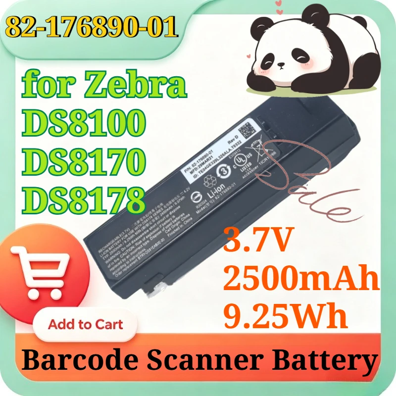 New 82-176890-01 3.7V 2500mAh 9.25Wh Li-ion Replacement Battery for Zebra DS8100 DS8170 DS8178 Barcode Scanner Battery AS-000231
New 82-176890-01 3.7V 2500mAh 9.25Wh Li-ion Replacement Battery for Zebra DS8100 DS8170 DS8178 Barcode Scanner Battery AS-000231