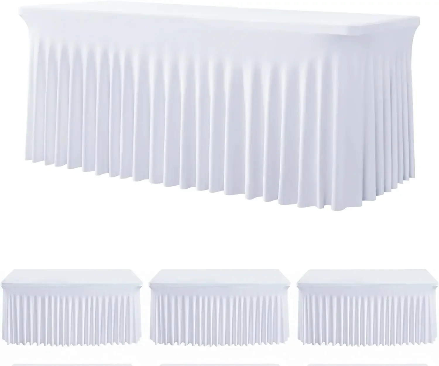 White Spandex Tablecloth for 6 Foot Rectangle Tables, 3Pack Stretch Table Cloths 6ft Fitted Table Cover Desk Skirt for Parties W
White Spandex Tablecloth for 6 Foot Rectangle Tables, 3Pack Stretch Table Cloths 6ft Fitted Table Cover Desk Skirt for Parties W