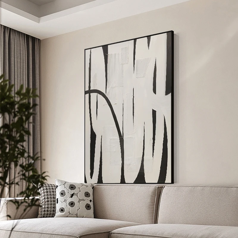 Wabi Sabi Minimalist Black and White Abstract Decorative Living Room Sofa Art Canvas Painting
Wabi Sabi Minimalist Black and White Abstract Decorative Living Room Sofa Art Canvas Painting