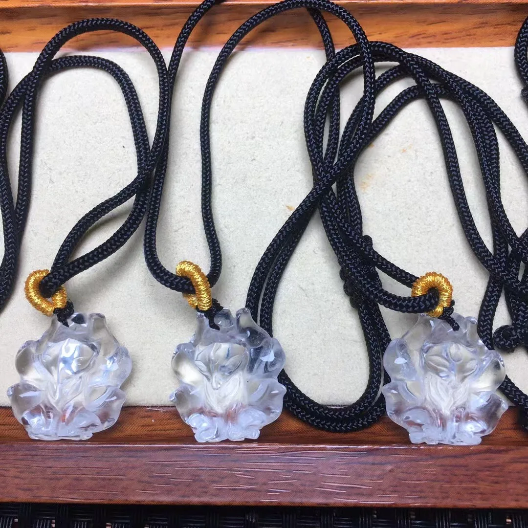 1 Pc Fengbaowu Natural Stone Rock Quartz Nine-Tailed Fox Pendant Crystal Carved Animal Figurine Gift Fashion Jewelry For Women
1 Pc Fengbaowu Natural Stone Rock Quartz Nine-Tailed Fox Pendant Crystal Carved Animal Figurine Gift Fashion Jewelry For Women