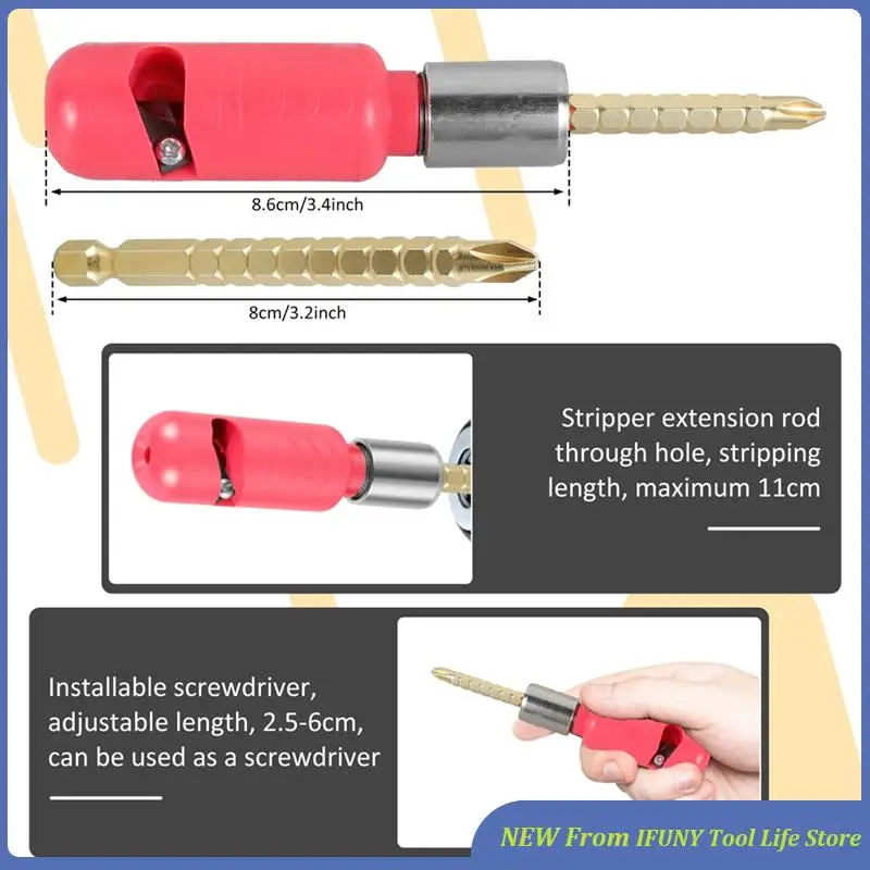 3Pcs Electric Wire Stripper Metal Cable Stripping Tool For Power Drill Driver Wire Stripping 2.5/4.0/6.0 Durable Easy To Use New
3Pcs Electric Wire Stripper Metal Cable Stripping Tool For Power Drill Driver Wire Stripping 2.5/4.0/6.0 Durable Easy To Use New