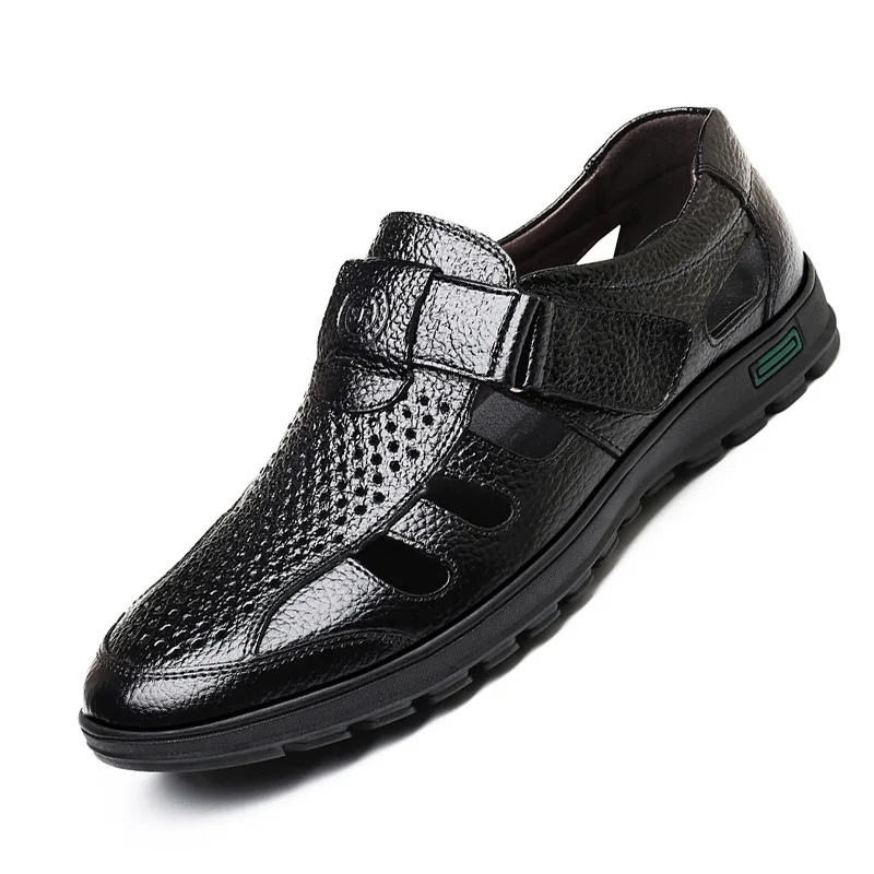 Genuine Leather Middle Aged Sandals Sandals Summer Outdoor Handmade Sandals Fashion Comfortable Men Beach Hollow Leather Shoes
Genuine Leather Middle Aged Sandals Sandals Summer Outdoor Handmade Sandals Fashion Comfortable Men Beach Hollow Leather Shoes