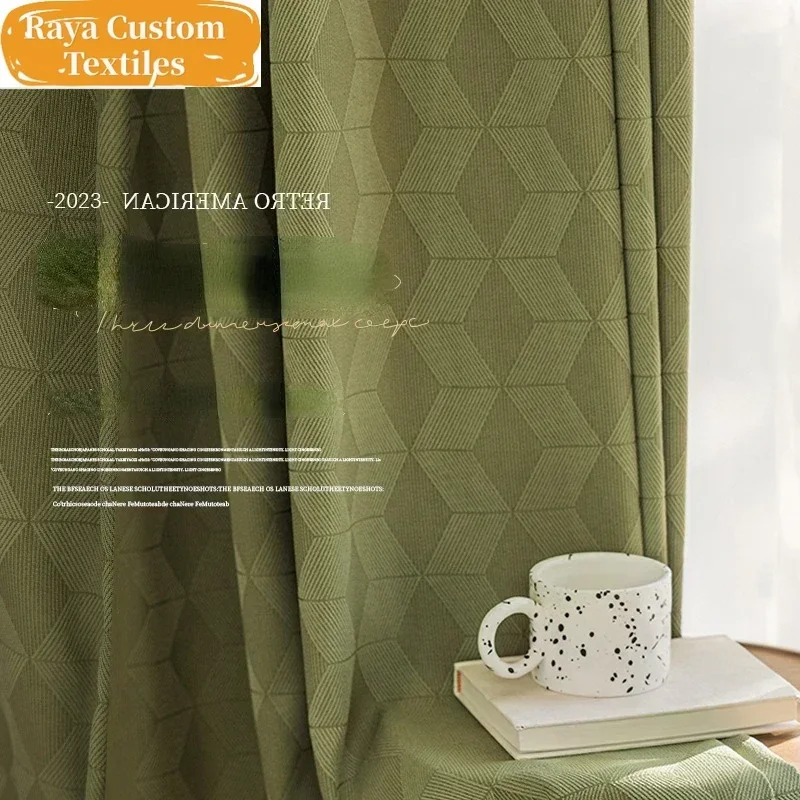 Chenille Blackout Curtains for Living Dining Room Bedroom Light Luxury French Matcha Green Sun Protection Home Decoration Custom
Chenille Blackout Curtains for Living Dining Room Bedroom Light Luxury French Matcha Green Sun Protection Home Decoration Custom
