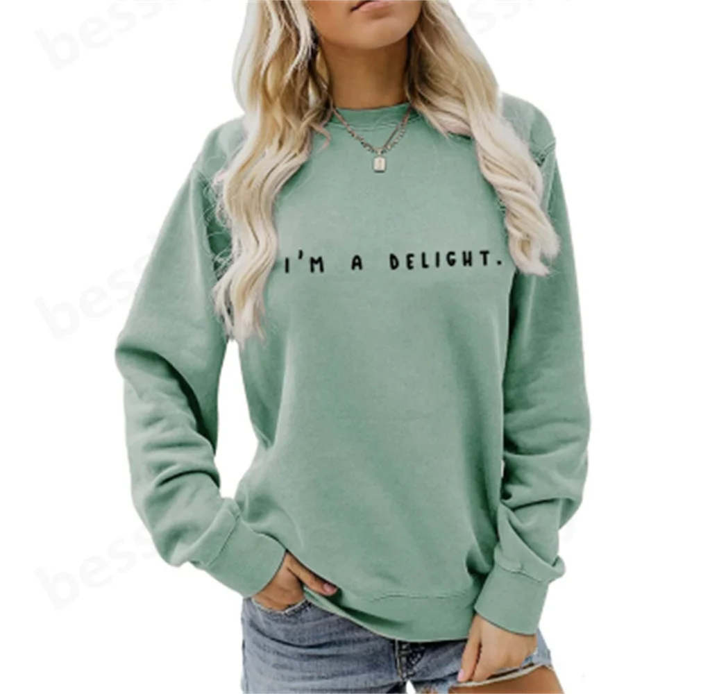 Women's fashion and leisure long-sleeved crew neck sweatshirt letter printed pullover hoodless sweatshirt top
Women's fashion and leisure long-sleeved crew neck sweatshirt letter printed pullover hoodless sweatshirt top