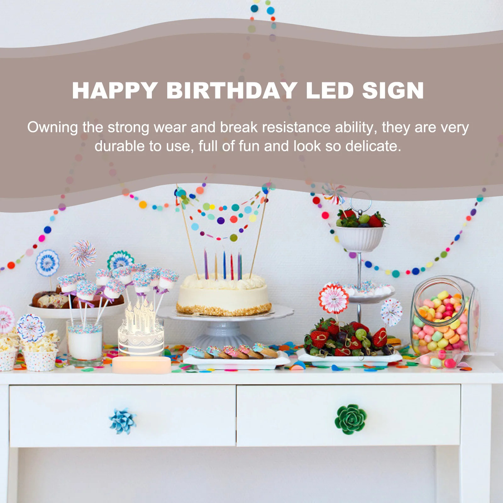 3D Cake Light Led Birthday Decoration Cake Ornament Light Up Gift For Party Room Kindergarten Premium Material
3D Cake Light Led Birthday Decoration Cake Ornament Light Up Gift For Party Room Kindergarten Premium Material