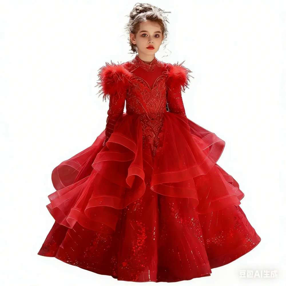 Girls Princess Party Dress Kid Eid Gifts Birthday Host Piano Costume Children Elegant Outfit Performance Gown Flower Girl Formal
Girls Princess Party Dress Kid Eid Gifts Birthday Host Piano Costume Children Elegant Outfit Performance Gown Flower Girl Formal