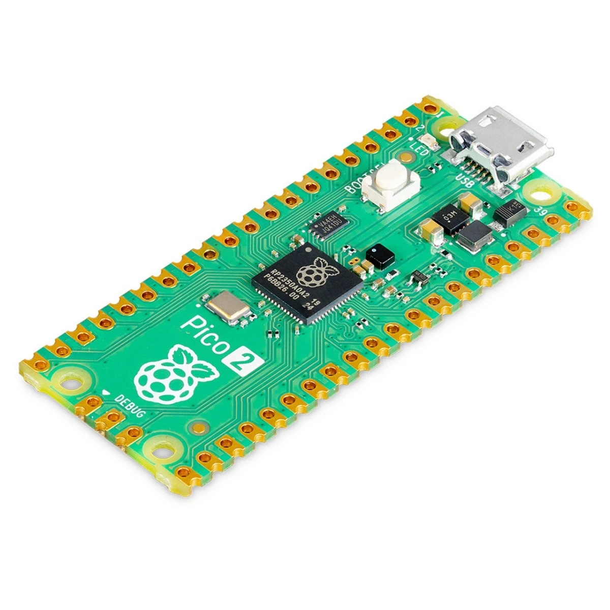 Оригинальная макетная плата Raspberry Pi Pico 2 на основе официального чипа RP2350, SRAM на чипе 520 КБ, 4 Мб встроенной флеш-памяти QSPI
Оригинальная макетная плата Raspberry Pi Pico 2 на основе официального чипа RP2350, SRAM на чипе 520 КБ, 4 Мб встроенной флеш-памяти QSPI