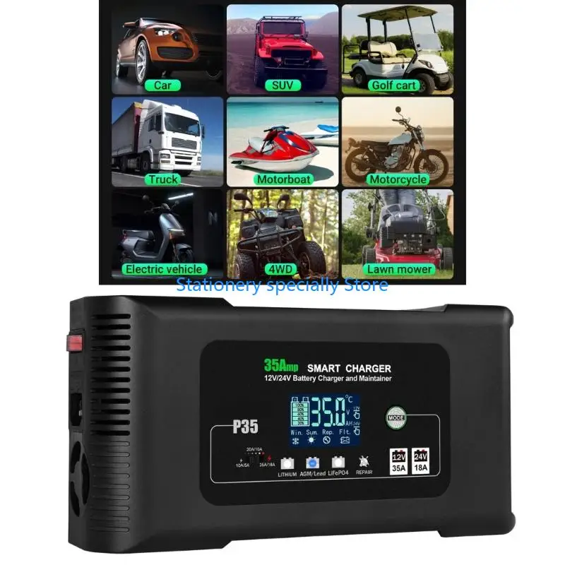 P0RB 9 Stage 35A Car Battery Maintainer With Reverse Polarity Protections For Motorcycles Trucks Lithium Batteries
P0RB 9 Stage 35A Car Battery Maintainer With Reverse Polarity Protections For Motorcycles Trucks Lithium Batteries