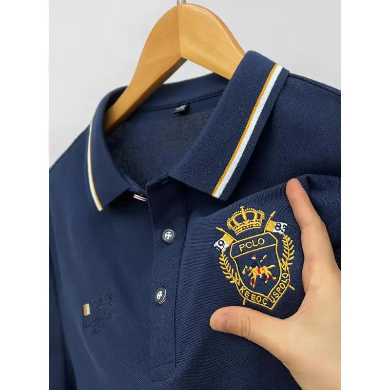 2025high End Brand Men's New Embroidered Short Sleeve Cotton Polo Shirt Summer Trend Casual Breathable Lapel T-shirt Men's Wear
2025high End Brand Men's New Embroidered Short Sleeve Cotton Polo Shirt Summer Trend Casual Breathable Lapel T-shirt Men's Wear