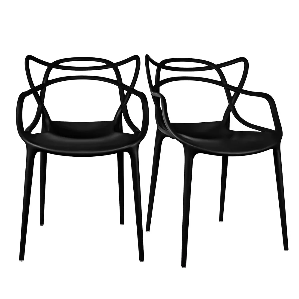 Dining Chair | Stackable Indoor or Outdoor Entangled Side Chair | Weather Resistant Plastic for Kitchen, Customized